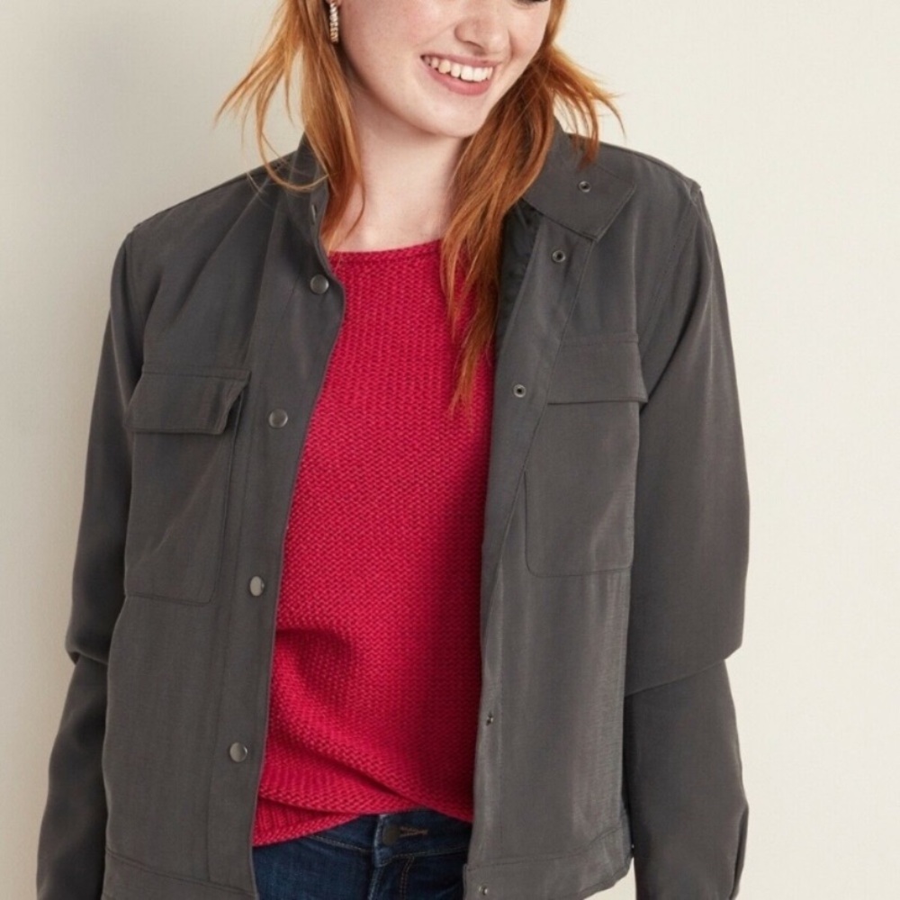 OLD NAVY Soft Utility Jacket in Panther - S